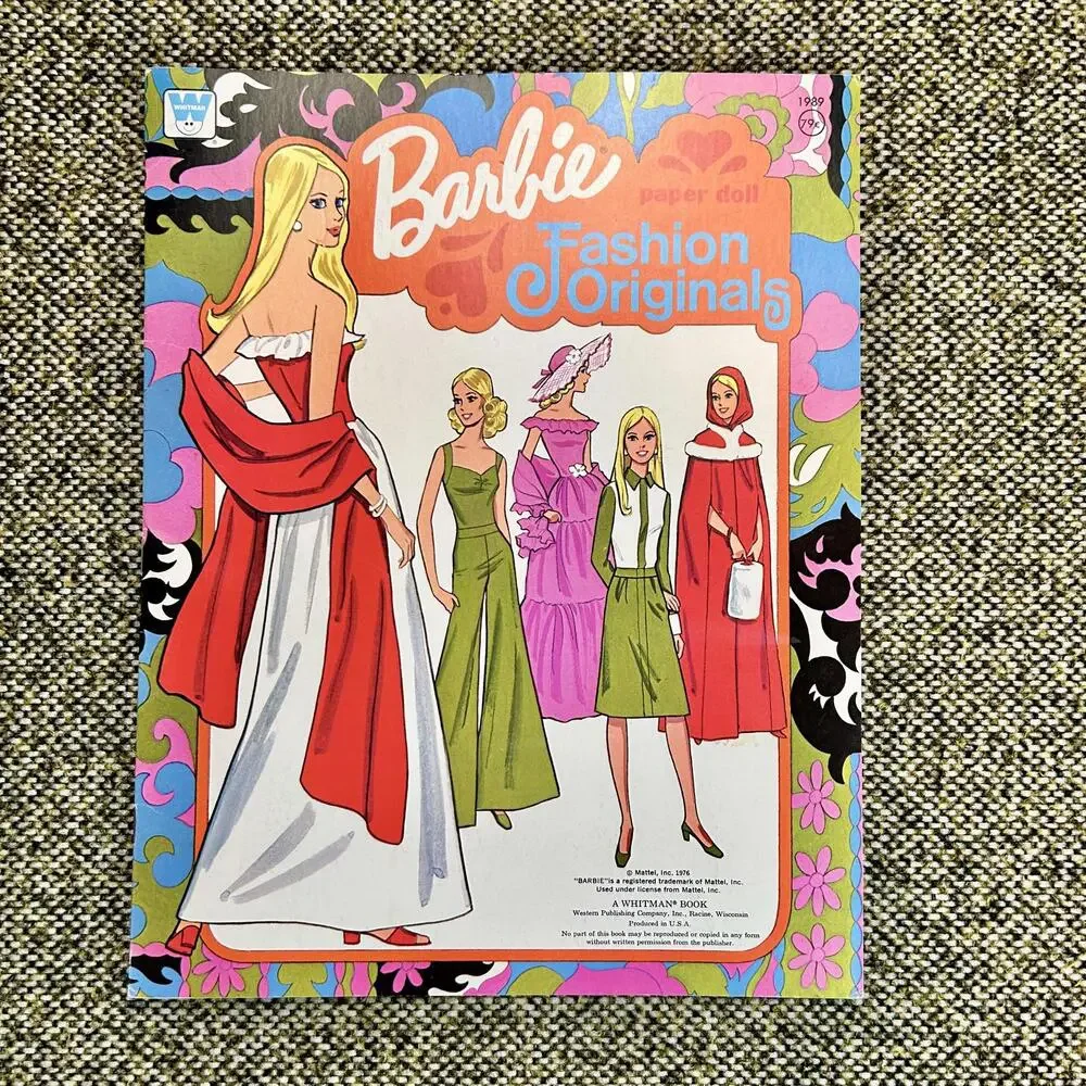 Whitman Barbie Paper Doll Fashion‎ Originals 1976 Uncut 1989 Reissue 1989
